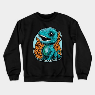 Cute Baby Dinosaur Graphic Design Crewneck Sweatshirt